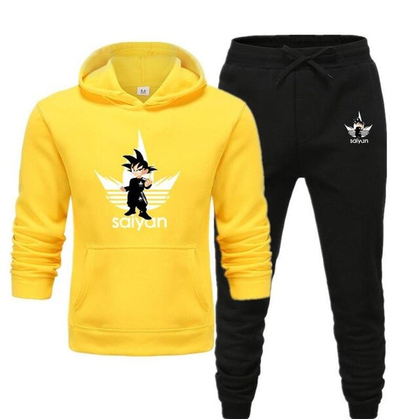 Autumn Winter 2020 Mens Sets Hoodies Pants 2 Pieces Tracksuit Brand Men Hoodie Dragon Ball Sweatpants Casual Pant Sportswear