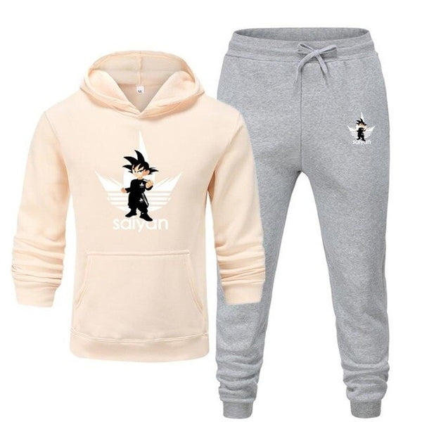 Autumn Winter 2020 Mens Sets Hoodies Pants 2 Pieces Tracksuit Brand Men Hoodie Dragon Ball Sweatpants Casual Pant Sportswear