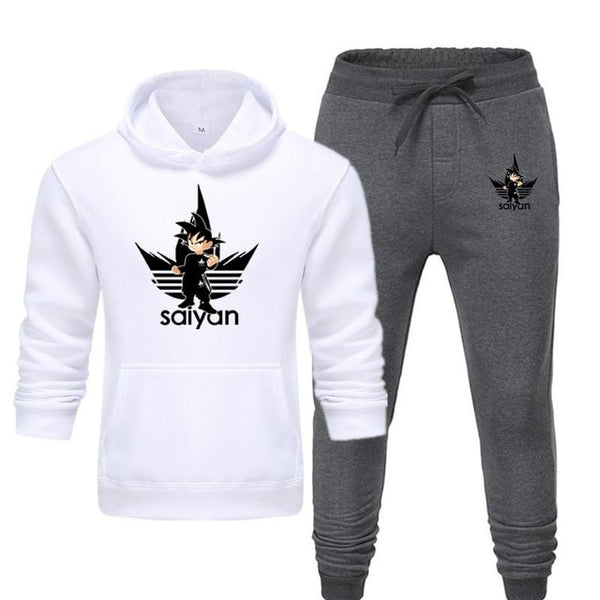 Autumn Winter 2020 Mens Sets Hoodies Pants 2 Pieces Tracksuit Brand Men Hoodie Dragon Ball Sweatpants Casual Pant Sportswear