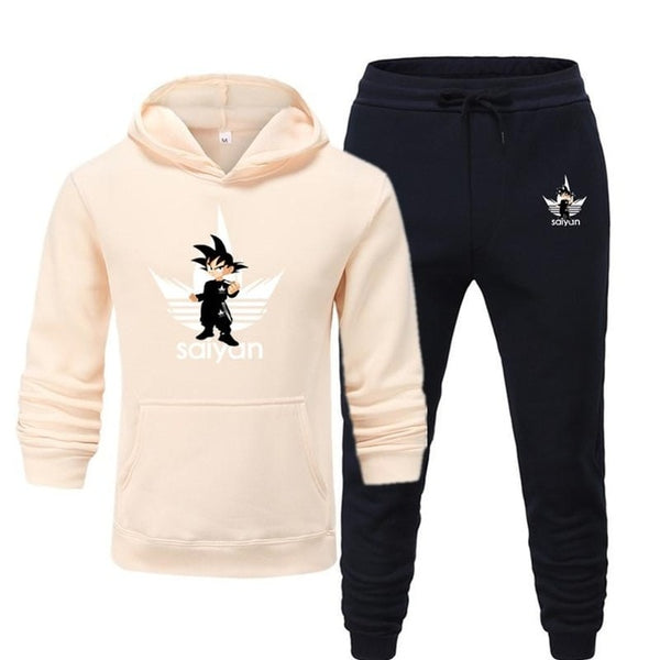 Autumn Winter 2020 Mens Sets Hoodies Pants 2 Pieces Tracksuit Brand Men Hoodie Dragon Ball Sweatpants Casual Pant Sportswear