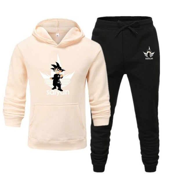 Autumn Winter 2020 Mens Sets Hoodies Pants 2 Pieces Tracksuit Brand Men Hoodie Dragon Ball Sweatpants Casual Pant Sportswear