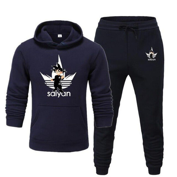 Autumn Winter 2020 Mens Sets Hoodies Pants 2 Pieces Tracksuit Brand Men Hoodie Dragon Ball Sweatpants Casual Pant Sportswear