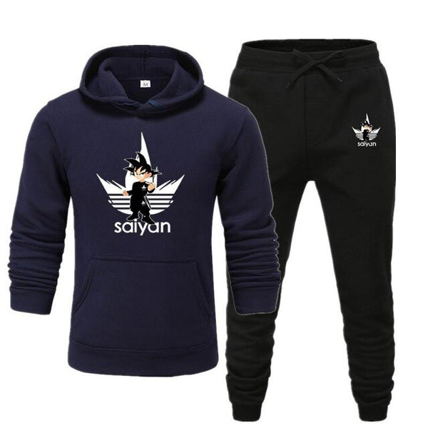 Autumn Winter 2020 Mens Sets Hoodies Pants 2 Pieces Tracksuit Brand Men Hoodie Dragon Ball Sweatpants Casual Pant Sportswear