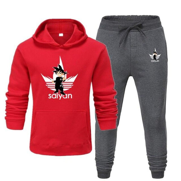 Autumn Winter 2020 Mens Sets Hoodies Pants 2 Pieces Tracksuit Brand Men Hoodie Dragon Ball Sweatpants Casual Pant Sportswear