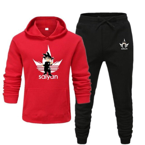 Autumn Winter 2020 Mens Sets Hoodies Pants 2 Pieces Tracksuit Brand Men Hoodie Dragon Ball Sweatpants Casual Pant Sportswear