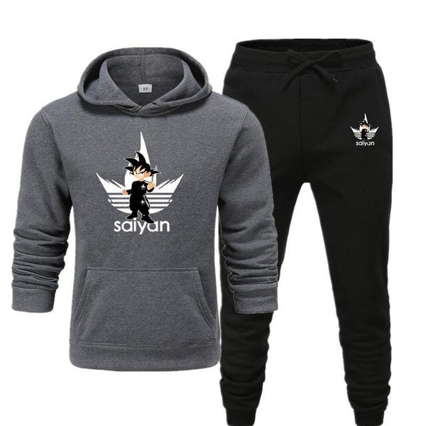 Autumn Winter 2020 Mens Sets Hoodies Pants 2 Pieces Tracksuit Brand Men Hoodie Dragon Ball Sweatpants Casual Pant Sportswear