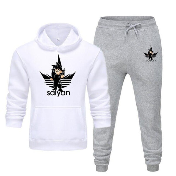 Autumn Winter 2020 Mens Sets Hoodies Pants 2 Pieces Tracksuit Brand Men Hoodie Dragon Ball Sweatpants Casual Pant Sportswear