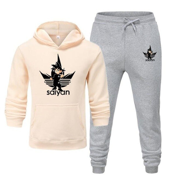 Autumn Winter 2020 Mens Sets Hoodies Pants 2 Pieces Tracksuit Brand Men Hoodie Dragon Ball Sweatpants Casual Pant Sportswear