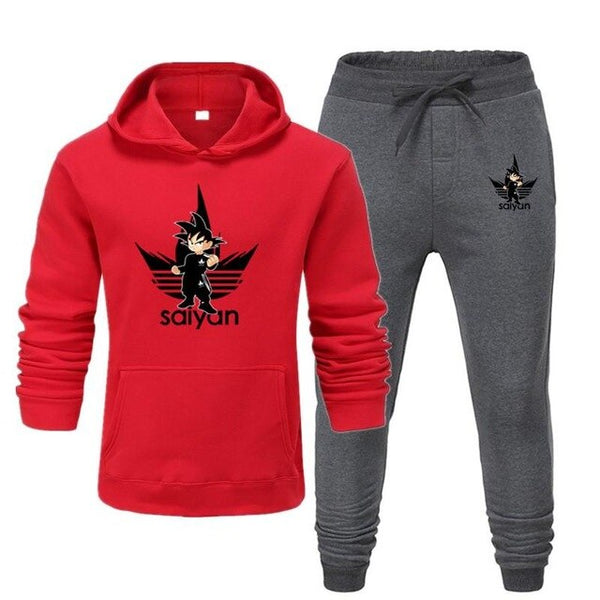 Autumn Winter 2020 Mens Sets Hoodies Pants 2 Pieces Tracksuit Brand Men Hoodie Dragon Ball Sweatpants Casual Pant Sportswear