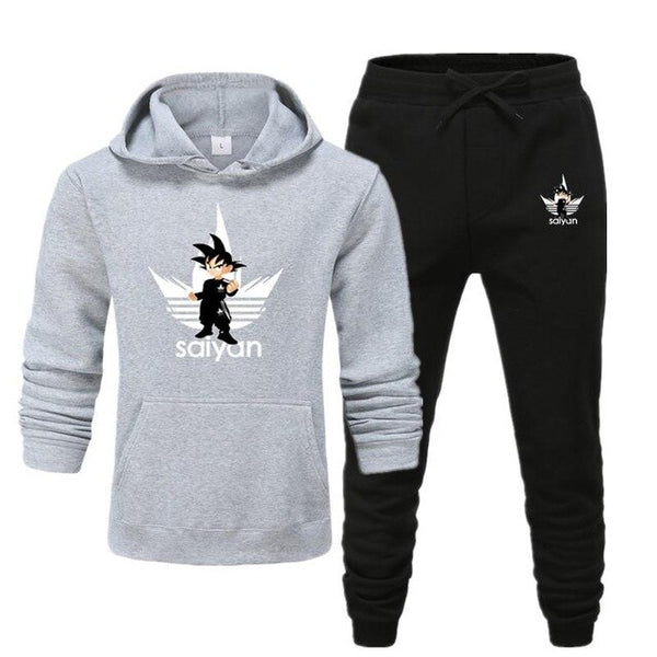 Autumn Winter 2020 Mens Sets Hoodies Pants 2 Pieces Tracksuit Brand Men Hoodie Dragon Ball Sweatpants Casual Pant Sportswear