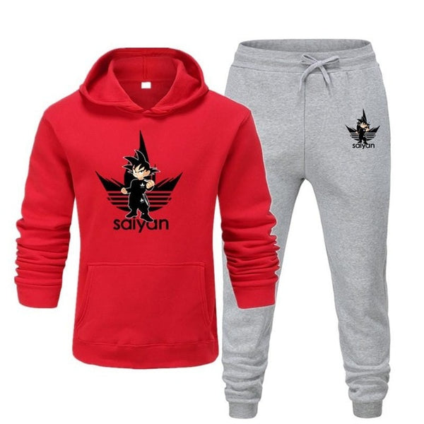 Autumn Winter 2020 Mens Sets Hoodies Pants 2 Pieces Tracksuit Brand Men Hoodie Dragon Ball Sweatpants Casual Pant Sportswear