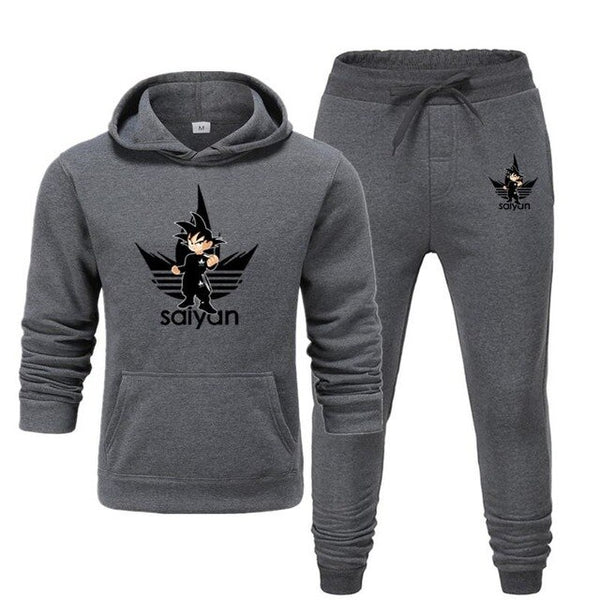 Autumn Winter 2020 Mens Sets Hoodies Pants 2 Pieces Tracksuit Brand Men Hoodie Dragon Ball Sweatpants Casual Pant Sportswear