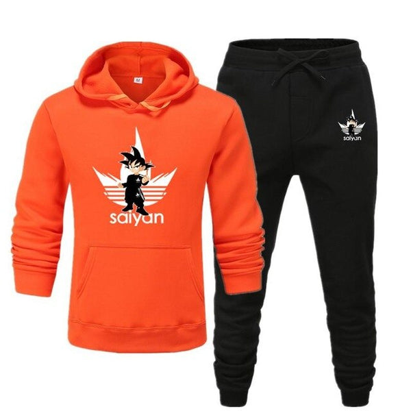 Autumn Winter 2020 Mens Sets Hoodies Pants 2 Pieces Tracksuit Brand Men Hoodie Dragon Ball Sweatpants Casual Pant Sportswear