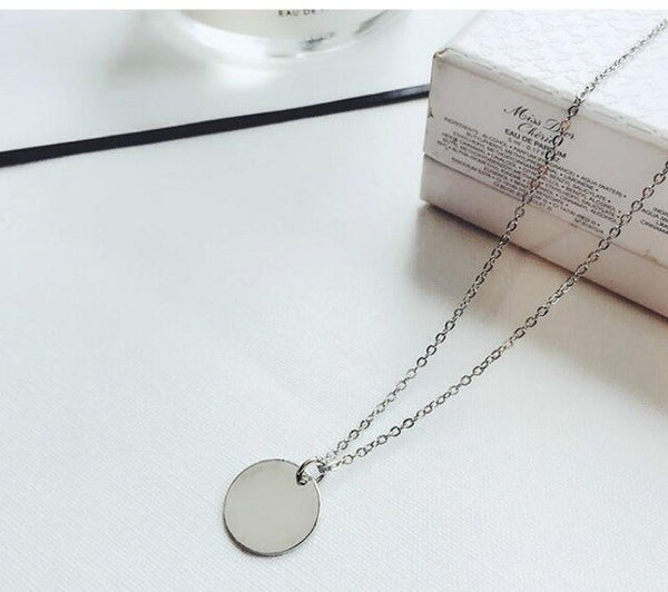 New Trendy Delicate Small Disc Chic Necklace Women Chain Choker Women's Necklaces Jewelery Pendant Gift