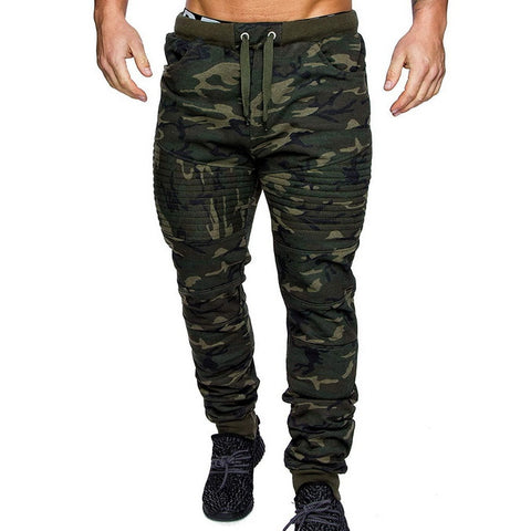 MONERFFI Camouflage Streetwear Pants Men Sports Leggings Fitness Harem Trousers Slim Fit Sweatpants Elastic Waist Joggers Pants