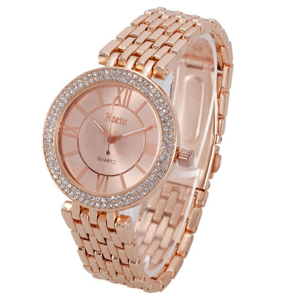 Womens watches Brand Luxury Diamond Gold Watch Ladies Quartz Wristwatch Woman Clock Relogio Feminino Relojes Mujer Hodinky Women