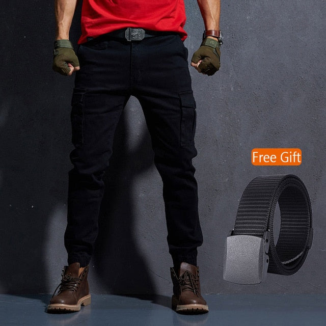 AKSR Men's Cargo Pants Large Size Flexible Tactical Harem Pants Military Trousers Hip Hop Pants Streetwear Joggers Sweatpants