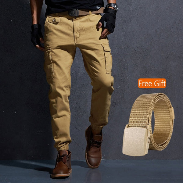 AKSR Men's Cargo Pants Large Size Flexible Tactical Harem Pants Military Trousers Hip Hop Pants Streetwear Joggers Sweatpants