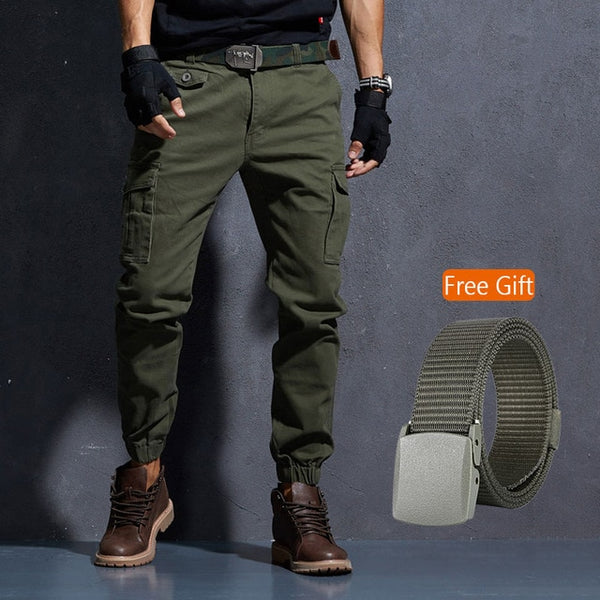 AKSR Men's Cargo Pants Large Size Flexible Tactical Harem Pants Military Trousers Hip Hop Pants Streetwear Joggers Sweatpants