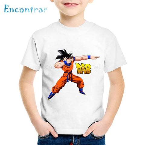 Children Anime Print Dabbing Goku Funny T-shirts Kids Dragon Ball Z Summer Tees Casual Tops Baby Clothes For Boys/Girls,HKP2184