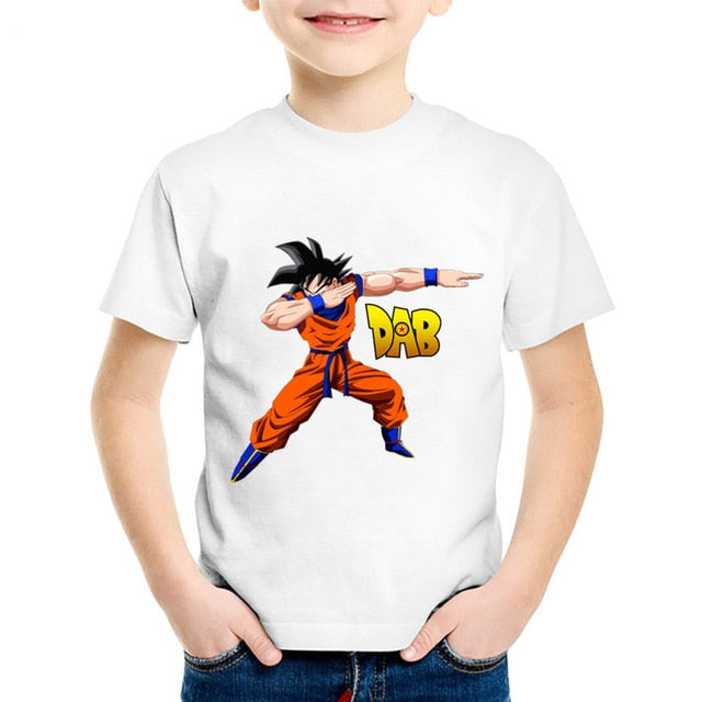 Children Anime Print Dabbing Goku Funny T-shirts Kids Dragon Ball Z Summer Tees Casual Tops Baby Clothes For Boys/Girls,HKP2184