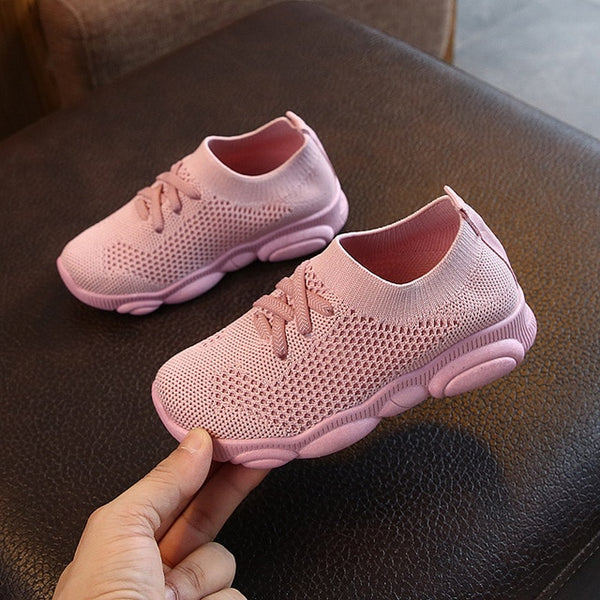 New Baby Sneakers 2020 Fashion Children's Flat Shoes Baby Kids Girls Shoes Stretch Breathable Mesh Sports Running Shoes