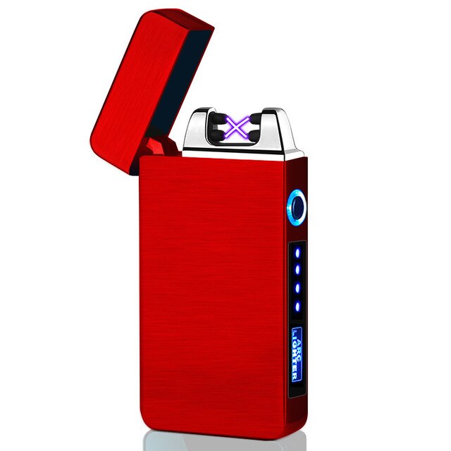 Charging Lighter Touch Induction Windproof Electronic Ultra-thin USB Cigarette Lighter Custom Metal Cigarette Accessories