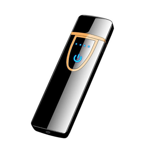 Charging Lighter Touch Induction Windproof Electronic Ultra-thin USB Cigarette Lighter Custom Metal Cigarette Accessories