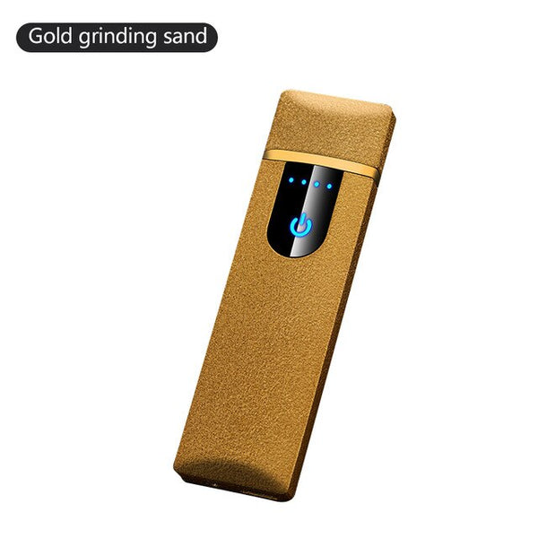 Double Arc Lighter Touchscreen Lighter Windproof Electronic USB Recharge Cigarette Electric Lighter With Battery Indicator