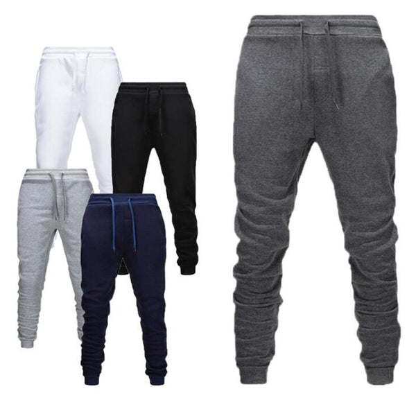 Plus Velvet Autumn Winter New Men Joggers Casual Pants Gray Sweatpants Casual Elastic Fitness Gyms Fitness Training Give XXXL