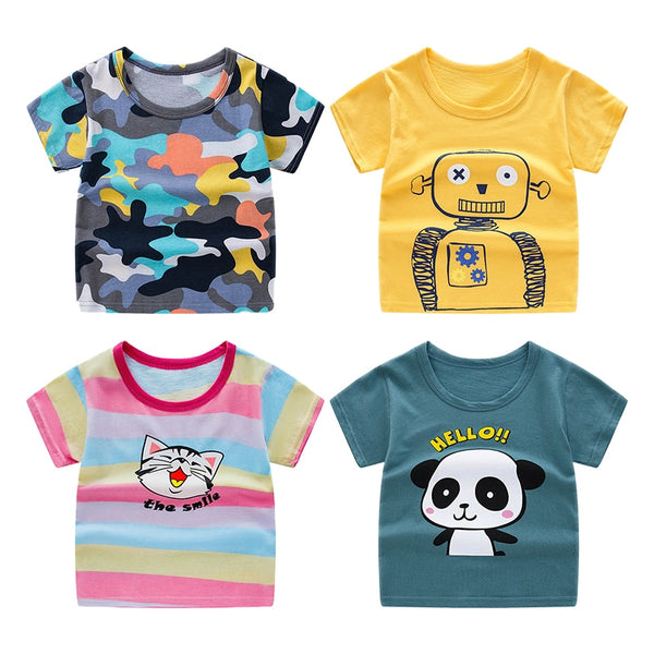 Children's short sleeve t-shirt cotton t-shirts boy kid boys and girls tops shirts children's Tshirt summer Tshirts