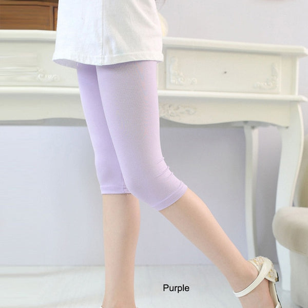 3-10years Girls Knee Length Kid Five Pants Candy Color Children Cropped Clothing Spring-Summer All-matches Bottoms Leggings