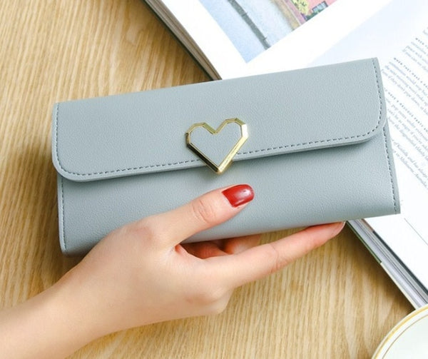 Women Long Wallets Purses Luxury Love Heart Wallets For Ladies Girl Money  Pocket Card Holder Female Wallets Phone Clutch Bag