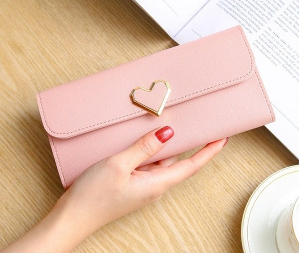 Women Long Wallets Purses Luxury Love Heart Wallets For Ladies Girl Money  Pocket Card Holder Female Wallets Phone Clutch Bag