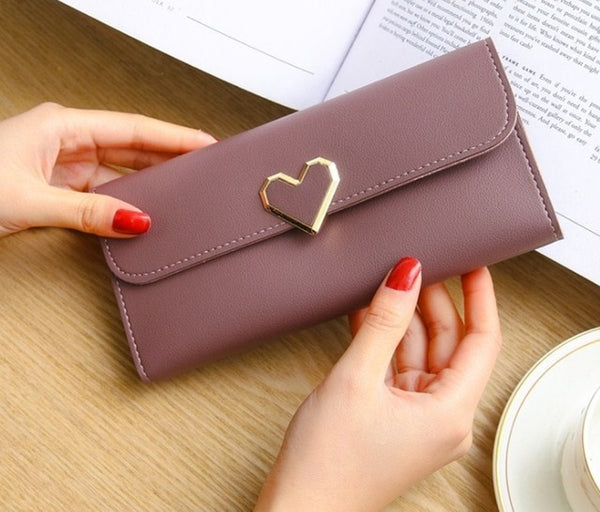 Women Long Wallets Purses Luxury Love Heart Wallets For Ladies Girl Money  Pocket Card Holder Female Wallets Phone Clutch Bag