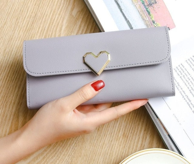 Women Long Wallets Purses Luxury Love Heart Wallets For Ladies Girl Money  Pocket Card Holder Female Wallets Phone Clutch Bag