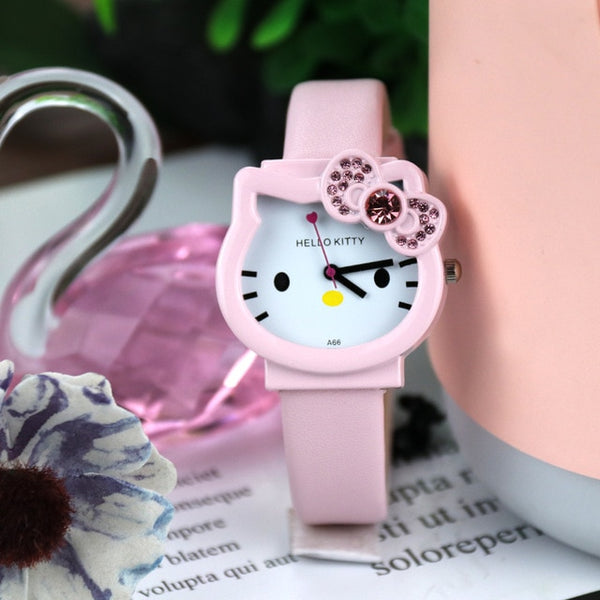 High Quality Cartoon Cute Mesh Stainless Steel Band Quartz Watch Children Kids Girls Boys Casual Bracelet Wristwatch Relogio