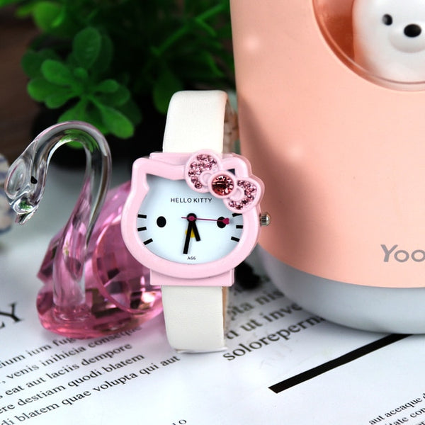 High Quality Cartoon Cute Mesh Stainless Steel Band Quartz Watch Children Kids Girls Boys Casual Bracelet Wristwatch Relogio