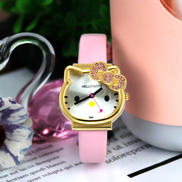 High Quality Cartoon Cute Mesh Stainless Steel Band Quartz Watch Children Kids Girls Boys Casual Bracelet Wristwatch Relogio