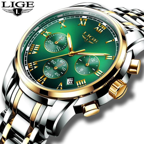 Relojes Hombre 2020 LIGE New Watches Men Luxury Brand Chronograph Male Sport Watches Waterproof Stainless Steel Quartz Men Watch