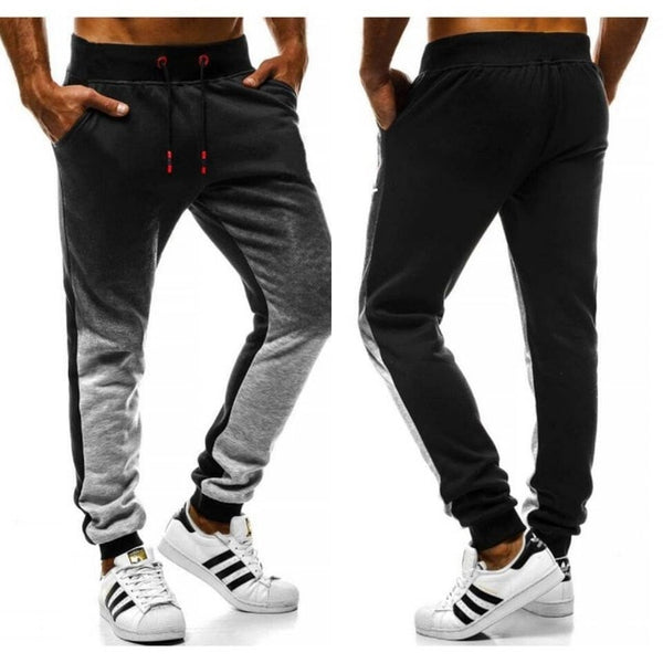 2020 Jogging Pants Men Running Trousers With Zipper Sports Fitness Tights Gym Jogger Bodybuilding Sweatpants Gradient Pants Male