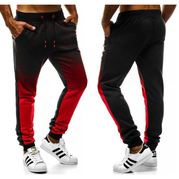 2020 Jogging Pants Men Running Trousers With Zipper Sports Fitness Tights Gym Jogger Bodybuilding Sweatpants Gradient Pants Male