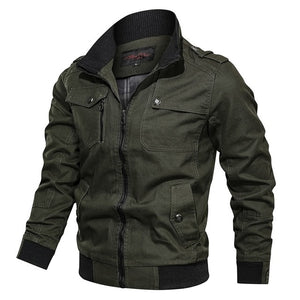 2020 Spring and Autumn Men's Bomber Jacket Casual Plus Size Male Military Jacket Cotton Pilot Coat Army Men Cargo Flight Jacket