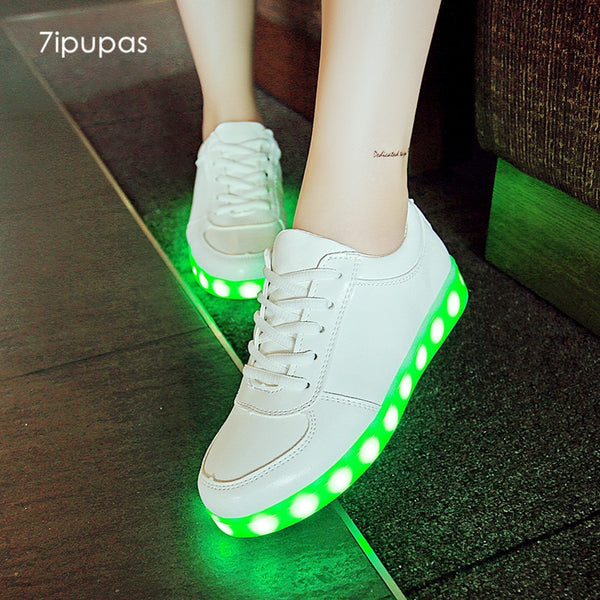 7ipupas Basket Colorful Luminous sneakers Unisex kids led shoes Homme Femme Lumineuse Schoenen Light Up Chaussures glowing shoes