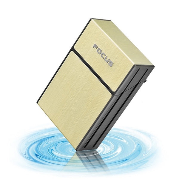 Cigarette Case Box Lighter For Smoking Flameless Aluminum Alloy USB Rechargeable Lighte USB Chargingr Windproof Lighter