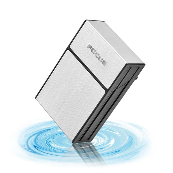 Cigarette Case Box Lighter For Smoking Flameless Aluminum Alloy USB Rechargeable Lighte USB Chargingr Windproof Lighter