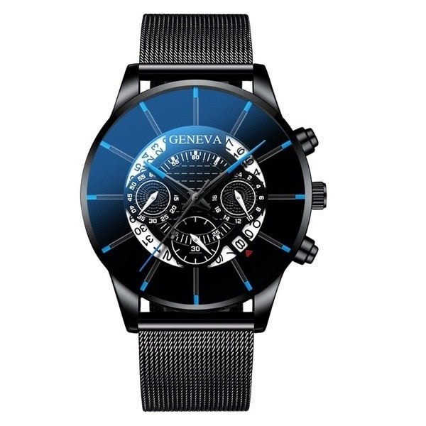 Relogio Masculino Fashion Men's Watch Sport Men Watches Luxury Calendar Steel Mesh Band Wristwatch Geneva Clock Reloj Hombre