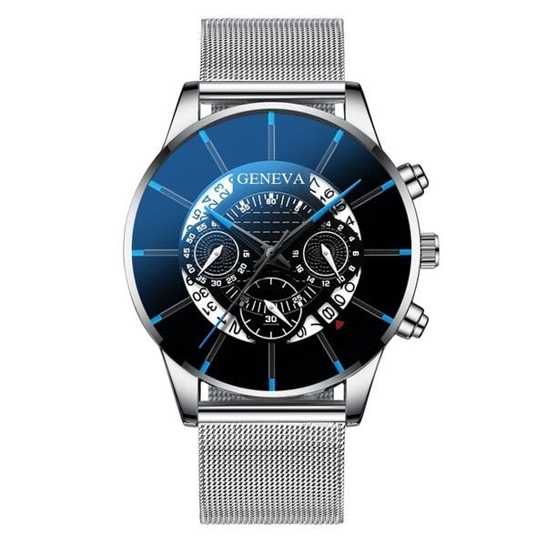 Relogio Masculino Fashion Men's Watch Sport Men Watches Luxury Calendar Steel Mesh Band Wristwatch Geneva Clock Reloj Hombre