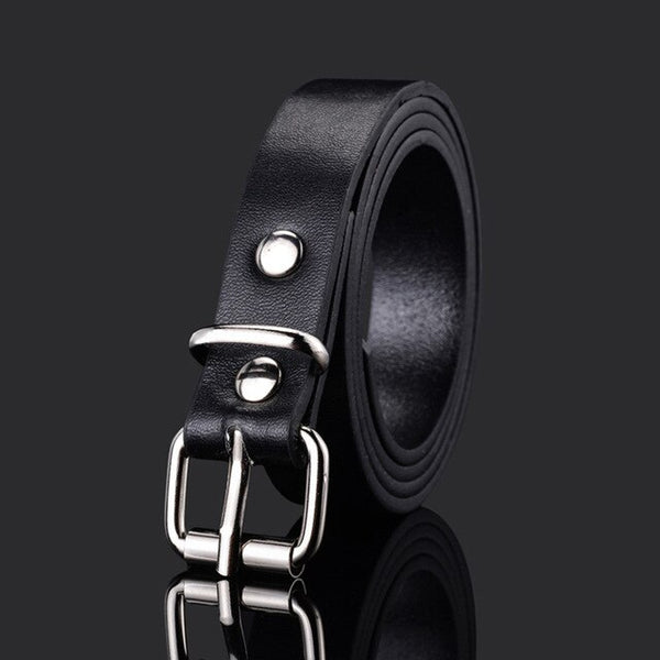 66 Styles 80cm Child PU Belt Gold Metal Round Buckle Short Waistband Boy Girl Kid Student Designer Jeans Transparent Waist Strap
