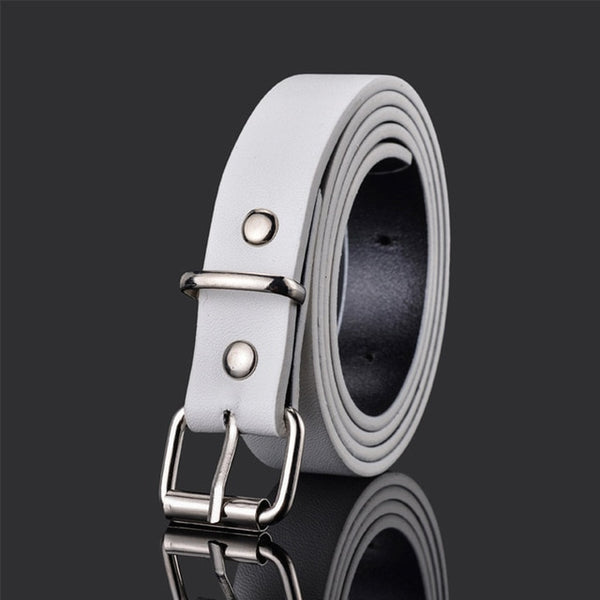 66 Styles 80cm Child PU Belt Gold Metal Round Buckle Short Waistband Boy Girl Kid Student Designer Jeans Transparent Waist Strap